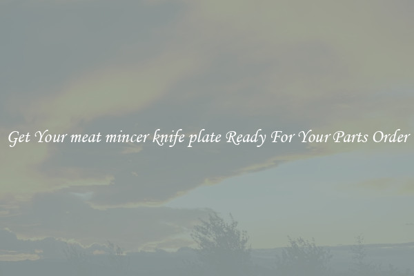 Get Your meat mincer knife plate Ready For Your Parts Order