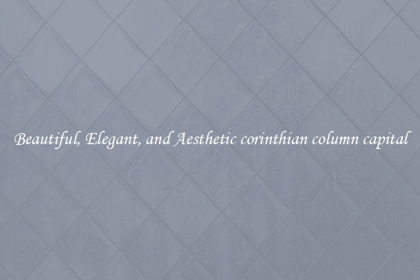 Beautiful, Elegant, and Aesthetic corinthian column capital