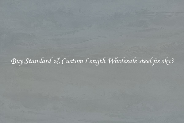 Buy Standard & Custom Length Wholesale steel jis sks3