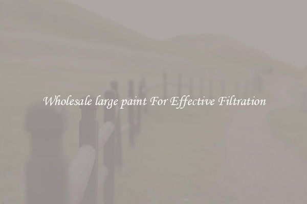 Wholesale large paint For Effective Filtration
