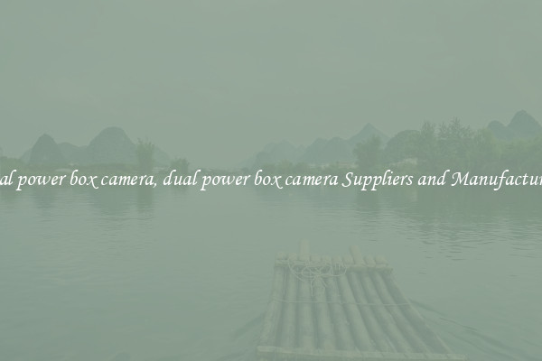 dual power box camera, dual power box camera Suppliers and Manufacturers