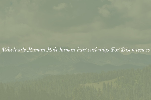 Wholesale Human Hair human hair curl wigs For Discreteness