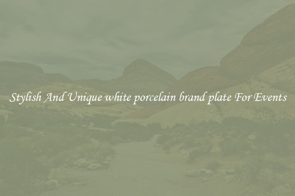 Stylish And Unique white porcelain brand plate For Events