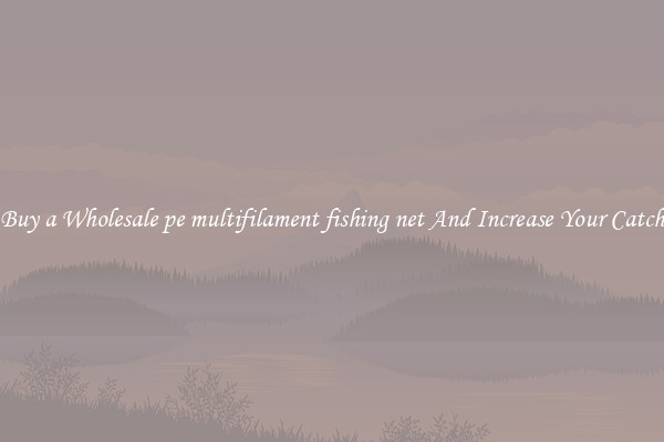Buy a Wholesale pe multifilament fishing net And Increase Your Catch
