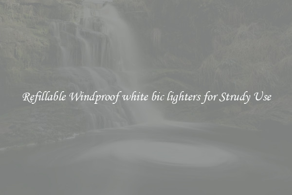 Refillable Windproof white bic lighters for Strudy Use