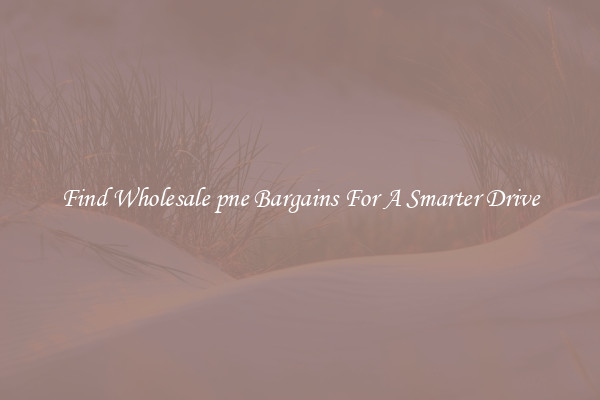 Find Wholesale pne Bargains For A Smarter Drive