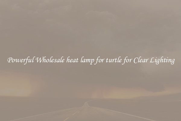 Powerful Wholesale heat lamp for turtle for Clear Lighting