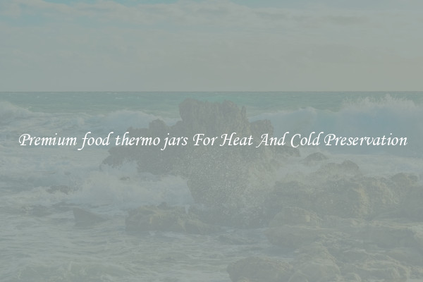Premium food thermo jars For Heat And Cold Preservation