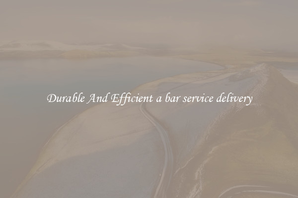 Durable And Efficient a bar service delivery